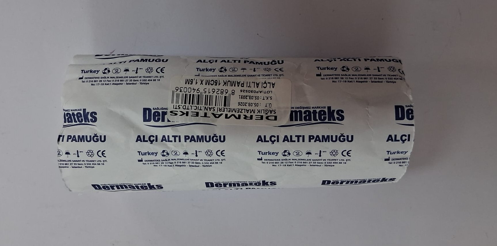 Dermateks Alçı Altı Pamuğu 15 cm x 1,5 m