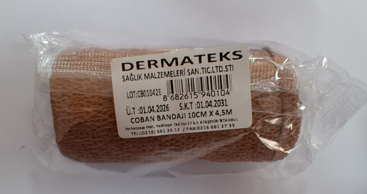 Dermateks Çoban Bandajı 10 cm x 4,5 m Ten Rengi