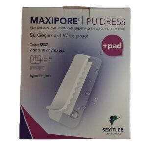 Maxipore PU Dress Pedli Şeffaf Film Örtü 9 cm x 10 cm 25 Adet