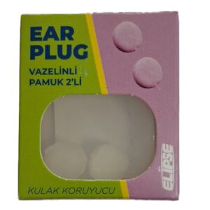 Elipse Vazelinli Pamuk Kulak Tıkacı 2'li Kulak Koruyucu