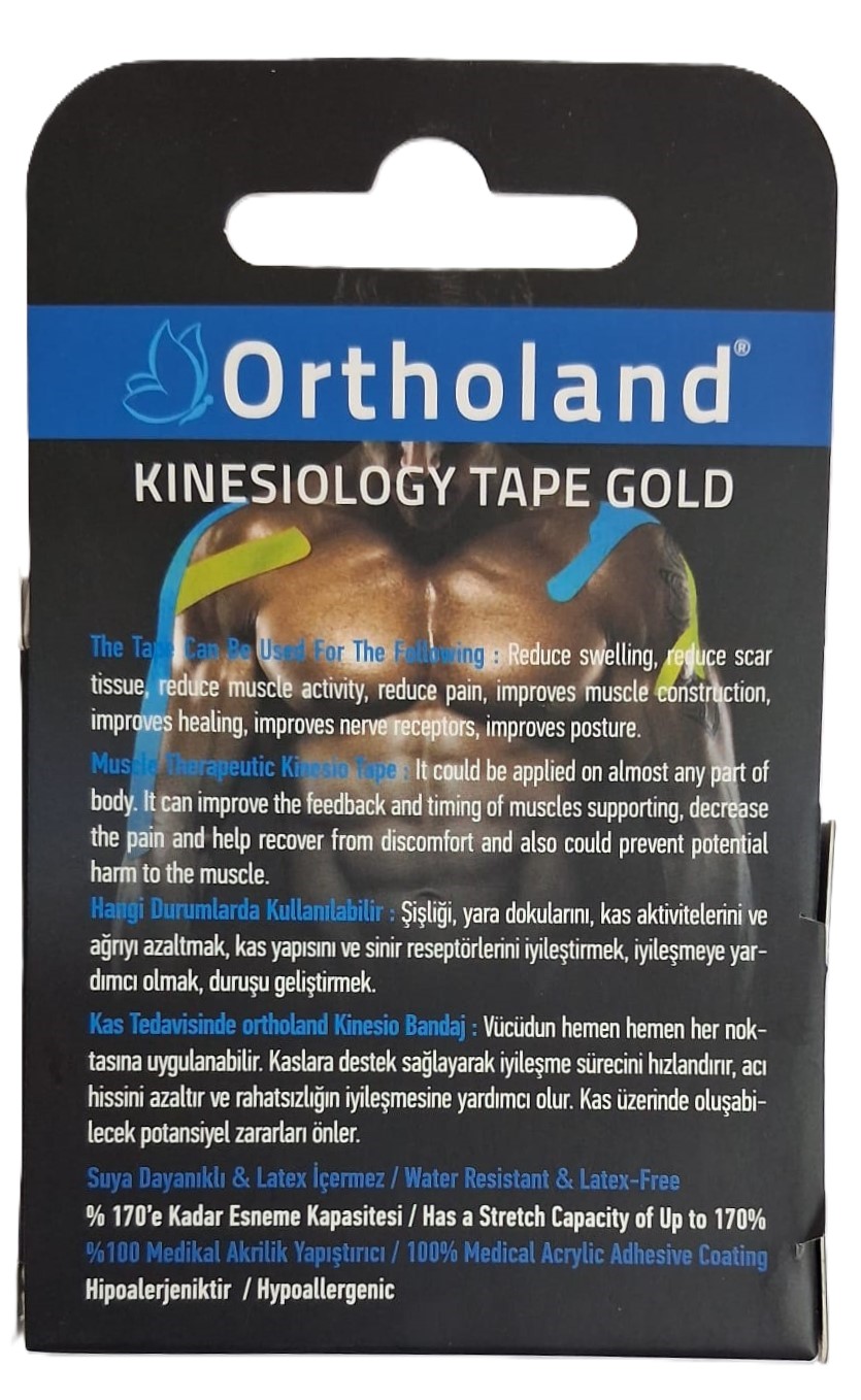 Ortholand Kinezyoloji Bandı Sporcu Kas Ağrı Bandı Kinesio Tape - Görsel 3